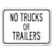 Signmission No Trucks or Trailers Heavy-Gauge Aluminum Rust Proof Parking Sign, 18" x 24", A-1824-23556 A-1824-23556 - alternate 1